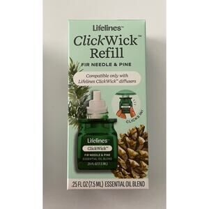 Lifelines ClickWick Refill in Fir Needle & Pine essential oil blend fragrance.